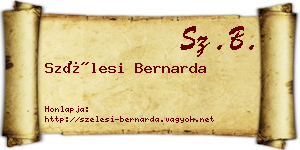 Szélesi Bernarda névjegykártya